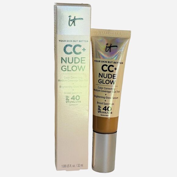 It Cosmetics CC+ Nude Glow Medium Coverage Skin Tint SPF40 NEUTRAL MEDIUM 1.08oz - Picture 2 of 9
